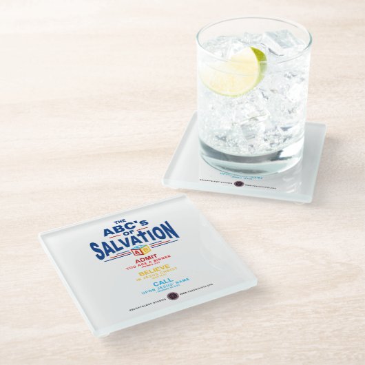 救いのABC ガラスコースター (アングル)