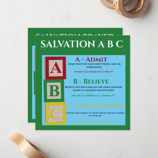 救いのabc ノートカード (正面/裏面インサイチュ)