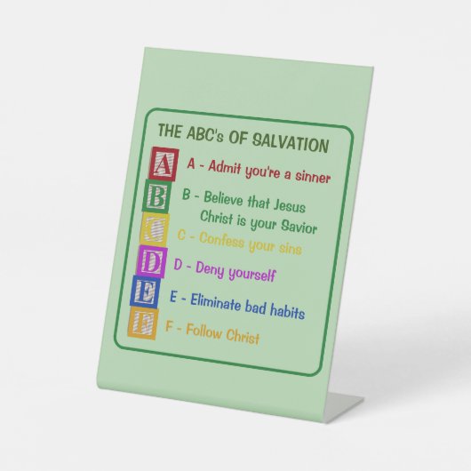 救いのABC 台座サイン (正面)