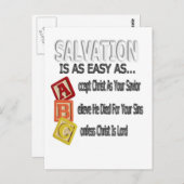 救いはABC簡単である ポストカード (正面/裏面)