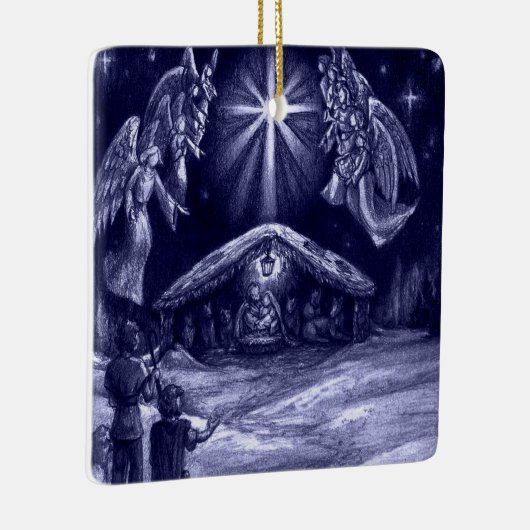 救い主が生まれ! セラミックオーナメント (右)