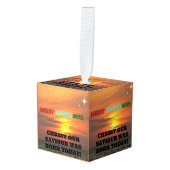 救い主のキリストは生まれ今日 キューブオーナメント (正面アングル)