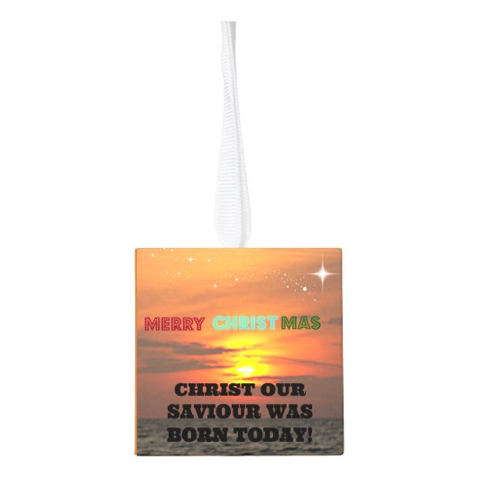 救い主のキリストは生まれ今日 キューブオーナメント (裏面)