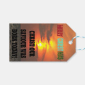 救い主のキリストは生まれ今日 ギフトタグ (正面(横))