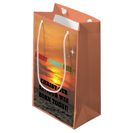 救い主のキリストは生まれ今日 スモールペーパーバッグ (正面アングル)