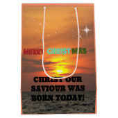 救い主のキリストは生まれ今日 ミディアムペーパーバッグ (裏面)