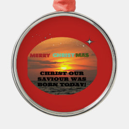 救い主のキリストは生まれ今日 メタルオーナメント