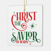 救い主のキリスト生まれは セラミックオーナメント (左)