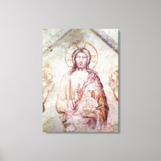 救い主の姿を描いた賛美鼓膜1341年 キャンバスプリント (正面)