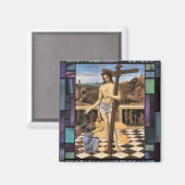 救い主の宗教的な磁石のイエス・ブラッド マグネット (正面/裏面)