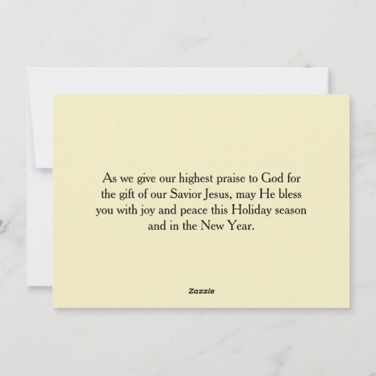 救い主はクリスマス生まれの飾り出生だった シーズンカード (裏面)