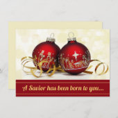 救い主はクリスマス生まれの飾り出生だった シーズンカード (正面/裏面)