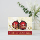 救い主はクリスマス生まれの飾り出生だった シーズンポストカード (スタンド正面)