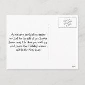 救い主はクリスマス生まれの飾り出生だった シーズンポストカード (裏面)