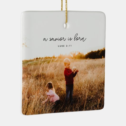 救い主はルカ生まれ2:11セラミックスクエアオーナメント セラミックオーナメント (右)