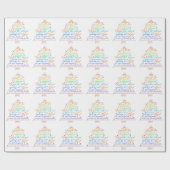 救い主はル生まれク2-11のクリスマスツリーの包み ラッピングペーパー (フラット)