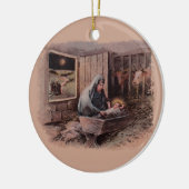 救い主はヴィンテージ生まれのクリスマスオーナメント セラミックオーナメント (左)