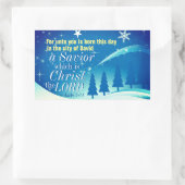 救い主は主生まれ主のキリスト、聖書のクリスマス 長方形シール (バッグ)