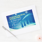 救い主は主生まれ主のキリスト、聖書のクリスマス 長方形シール (封筒)