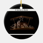 救い主は宗教生まれ的な聖降誕祭だ セラミックオーナメント (裏面)
