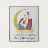 救い主は生まれ金ゴールドの聖降誕祭出生 タペストリー (正面)