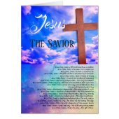 救い主イエス、美しいキリスト教のカード (正面)