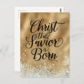 救い主キリストはクリスチャン生まれス・クリスマス ポストカード (正面/裏面)