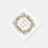 救い主キリストはクリスマス生まれである スタンダードカクテルナプキン (角)