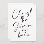 救い主キリストはクリスマス生まれアートプリント 招待状 (正面/裏面)
