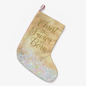 救い主キリスト生まれは スモールクリスマスストッキング (正面 (吊り時))