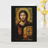救い主キリスト カード (黄色い花)
