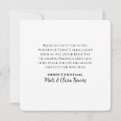 救い主キングブラックエレガントクリスチャン・クリスマス カード (裏面)