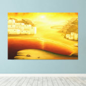 "救い" – 中東、オリエントサンセット絵画の キャンバスプリント (インサイチュ (ウッドフロア))