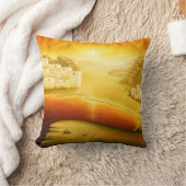 "救い" – 中東、オリエントサンセット絵画の クッション (ブランケット)