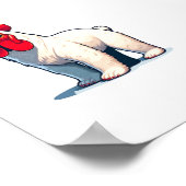 救おもしろいポーロ・ベア・ウォール・アート ポスター (角)