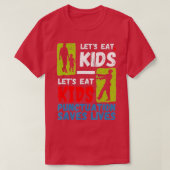 救おもしろい句点の命食べLet's Kids Zombi Tシャツ (デザイン正面)