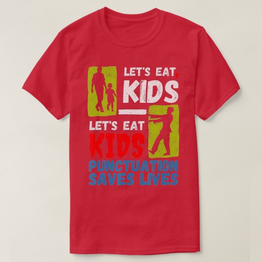 救おもしろい句点の命食べLet's Kids Zombi Tシャツ (デザイン正面)