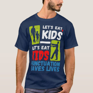 救おもしろい句点は子供のゾンビ食べを可能にする Tシャツ