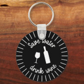 救おもしろい水ワインキーリング キーホルダー (正面)