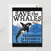 救おもしろい鯨がオロッカの杯を焼く ポストカード (正面/裏面)