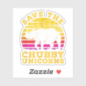 救おもしろいThe Chubby Unicorns Zoo Keeper シール (シート)