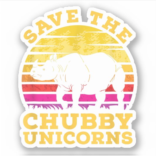 救おもしろいThe Chubby Unicorns Zoo Keeper シール (正面)