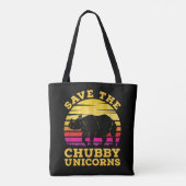 救おもしろいThe Chubby Unicorns Zoo Keeper トートバッグ (裏面)