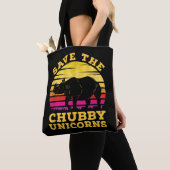 救おもしろいThe Chubby Unicorns Zoo Keeper トートバッグ (クローズアップ)