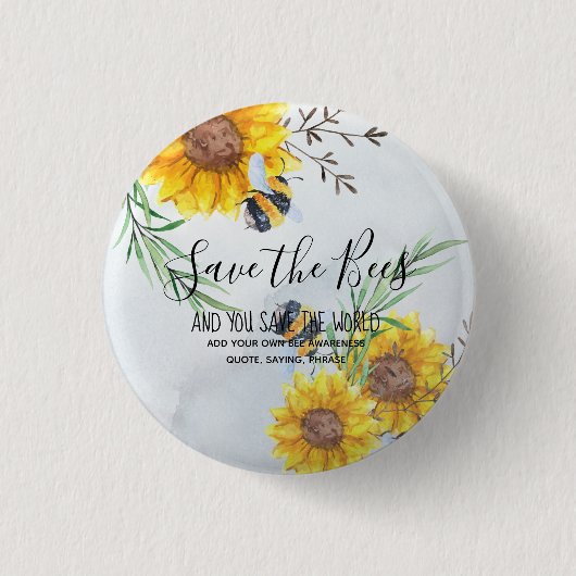 救お前ら救は世パーソナライズされた界 缶バッジ (正面)