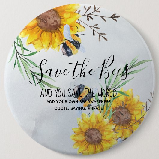 救お前ら救は世パーソナライズされた界 缶バッジ (正面)