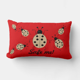 救だ!可愛いカラフルラディバグパーソナライズされた。 ランバークッション