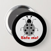 救だ!可愛いカラフルラディバグパーソナライズされた。 缶バッジ (正面&裏面)