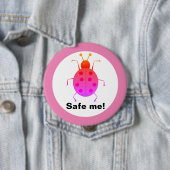 救だ！可愛いカラフルラディバグパーソナライズされた。 缶バッジ (インサイチュ)