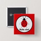 救だ!可愛いカラフルラディバグパーソナライズされた。 缶バッジ (正面&裏面)